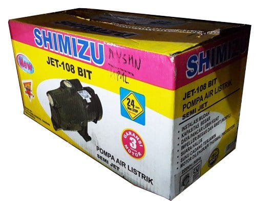 081809595918 (XL) | Distributor Poma Air Shimizu, Sfesifikasi Pompa Shimizu, Pompa SHIMIZU Jet 108 Bit