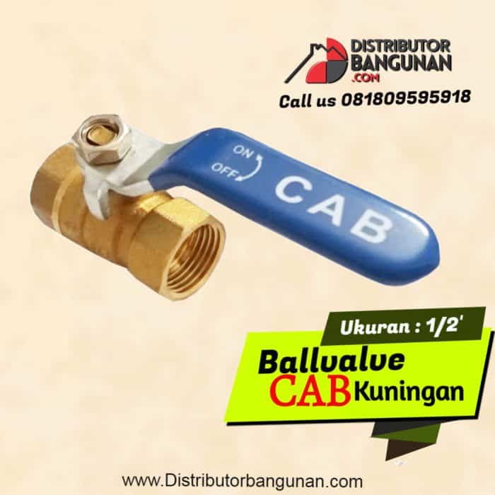 Ballvalve 1 2  kuningan XE CAB  Distributor  Bahan  Bangunan 