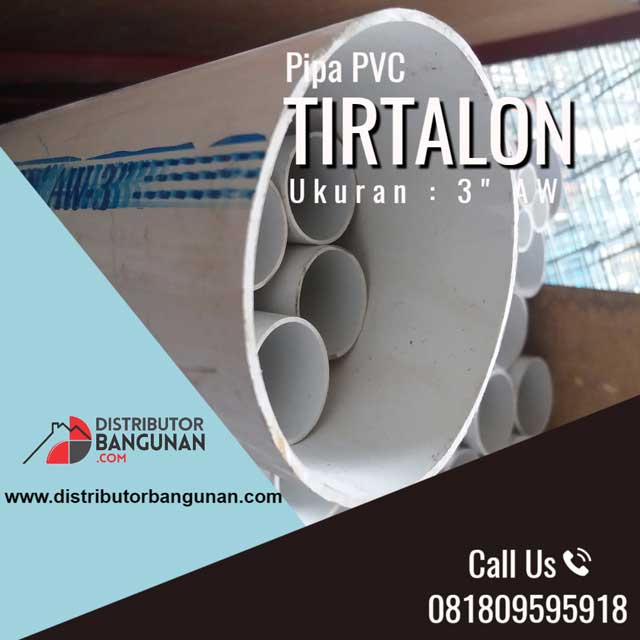 Pipa PVC AW 3′ Putih “TIRTALON” (14-18) | https://www