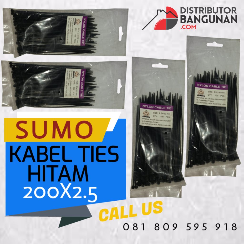 KABEL TIES HITAM 200X2