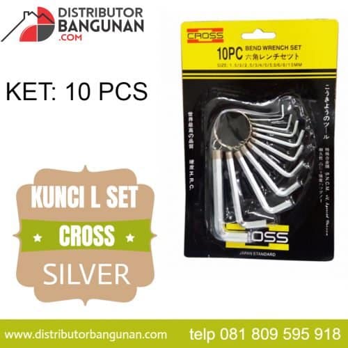 Kunci L set Silver CROSS FUKUDA  Distributor  Bahan  Bangunan 