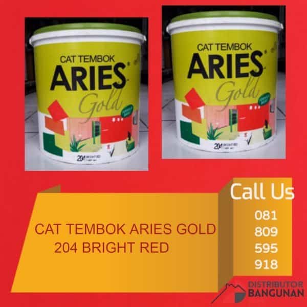 CAT REMBOK ARIES GOLD 204 BRIGHT RED